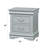 Sophia Transitional 2-Drawer Nightstand in Platinum