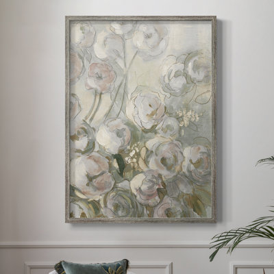 Moonlit Climbing Roses II, reproduction encadrée - bois massif 48151