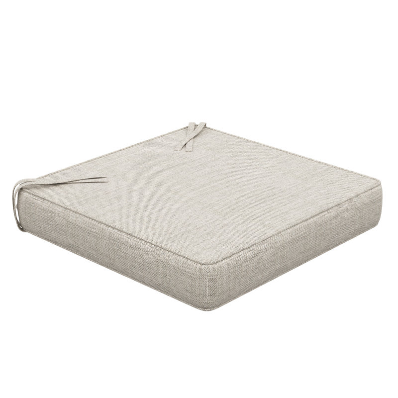 Wayfair Custom Outdoor Dining Chair Cushion With Sunbrella Fabric, 18" W x 18" D, Cast Silver Sunbrella®