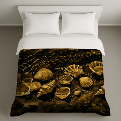 Housses de couette Golden Seashells Illustration