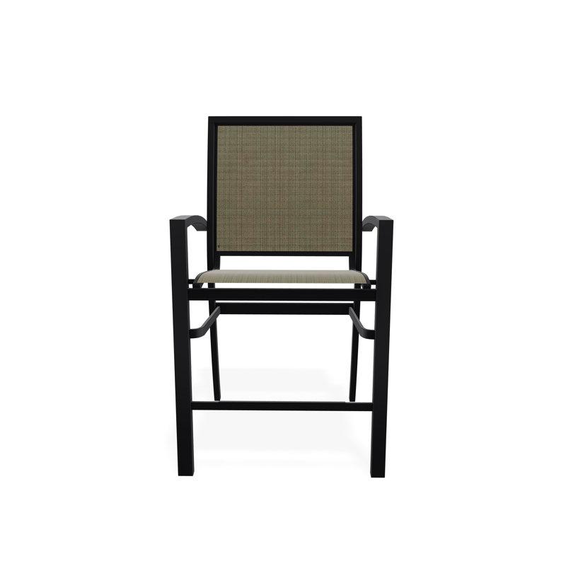 Tabouret de comptoir d'extérieur 26 po Kendall, Noir, Pierre Elevation