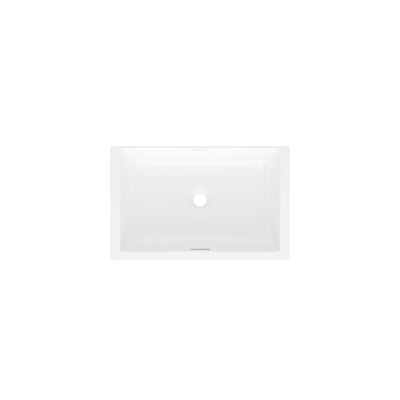 Kaldera 56 Rectangular 22" Undermount Lavatory Sink in Volcanic Limestone with Internal Overflow