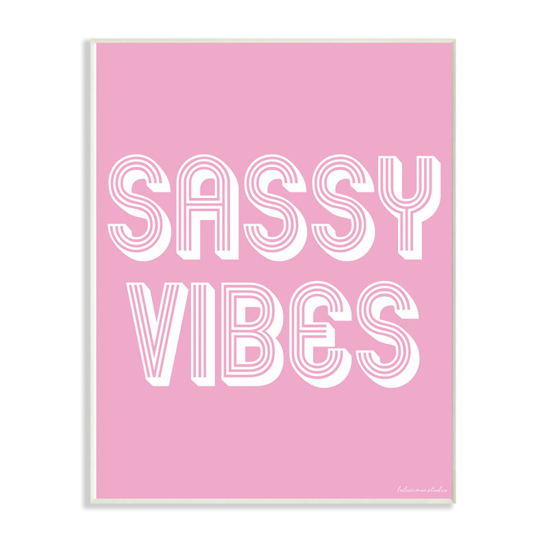 Art mural sur toile Sassy Vibes par House of Lulu, Plaque murale, H 18 po x l 12,5 po x P 0,5 po