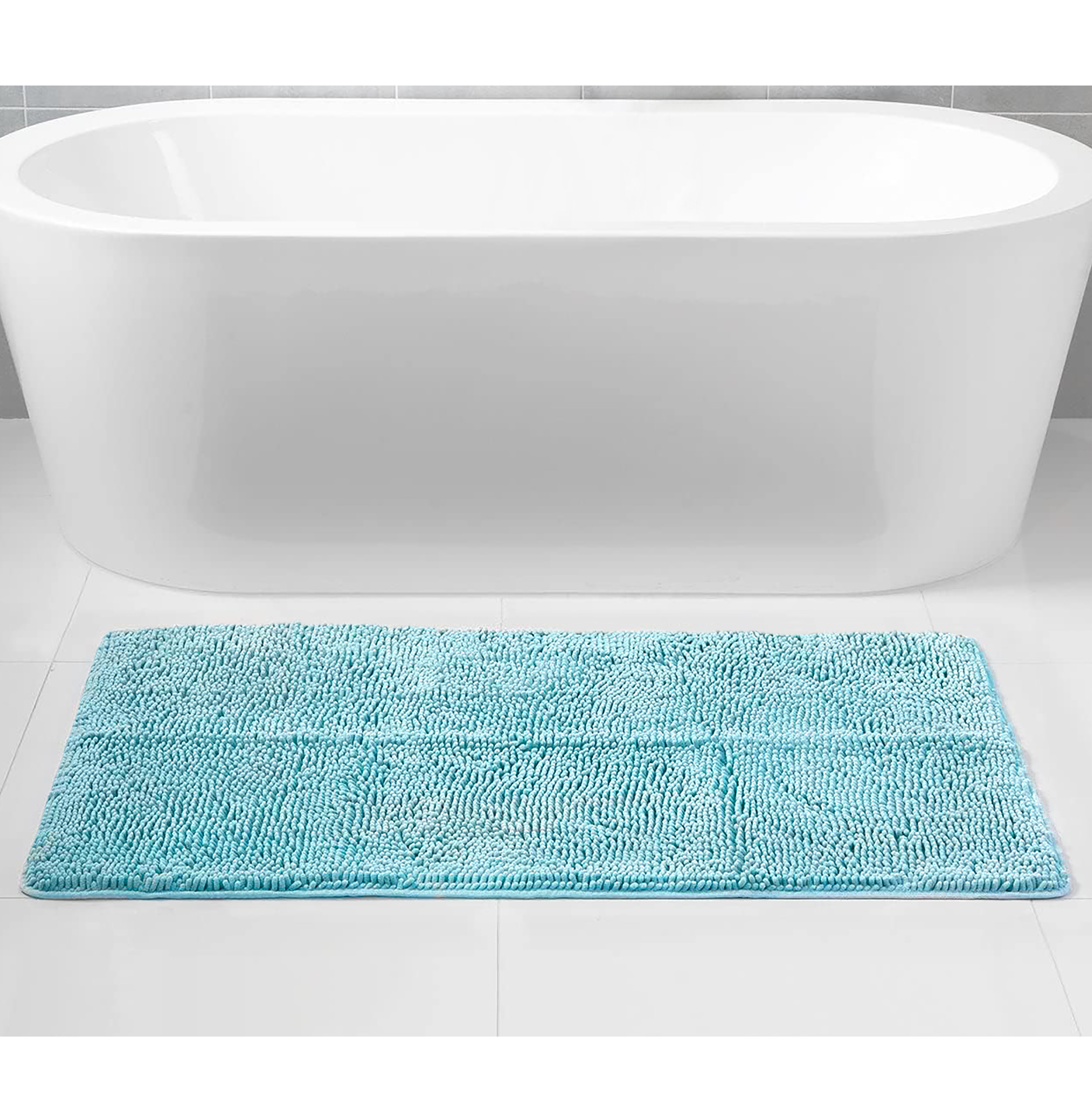 Clara Clark Chenille Extra Soft and Absorbent Bath Mat - Non Slip