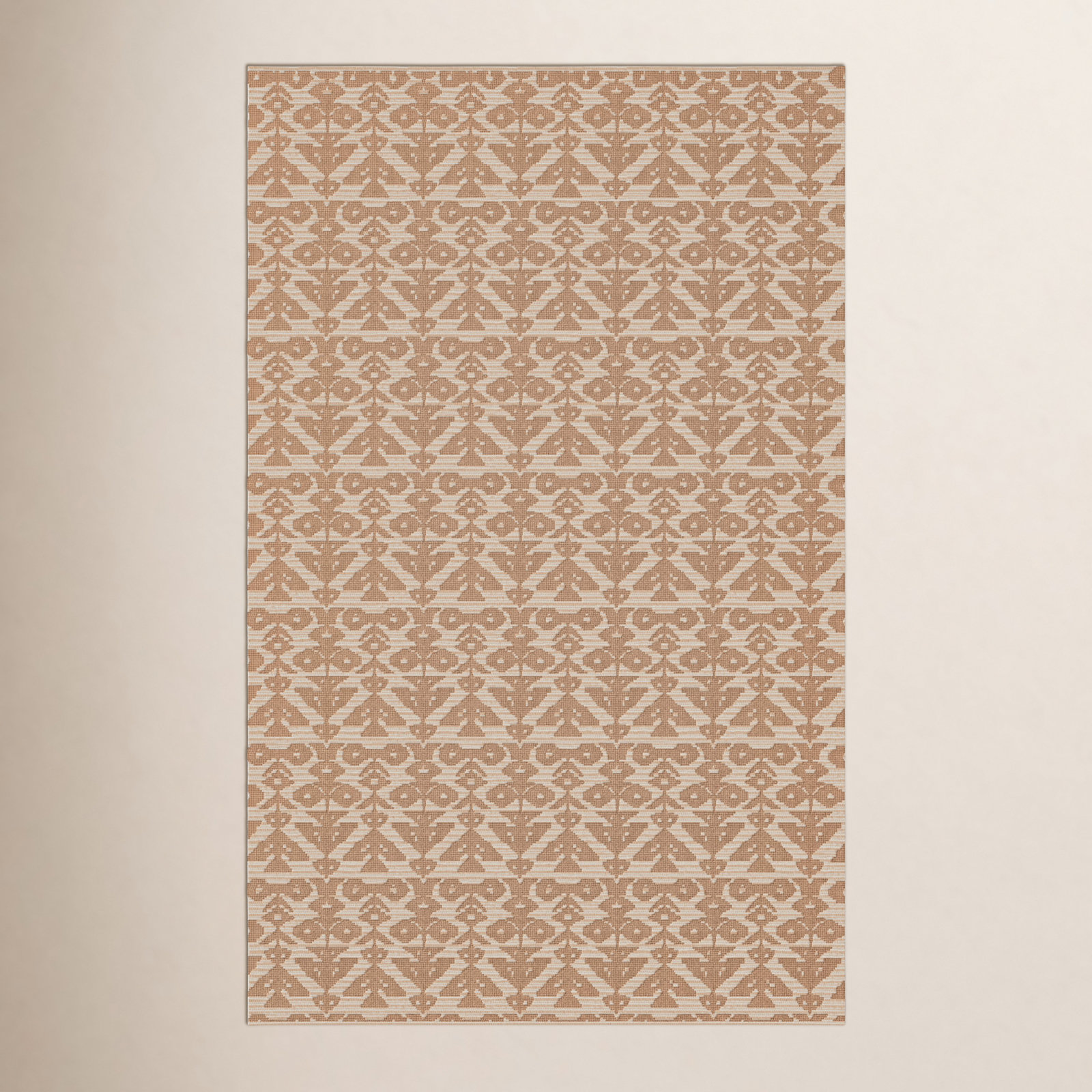 Hand-Loomed Geometric Wool Rug, Rectangle 2' x 3'