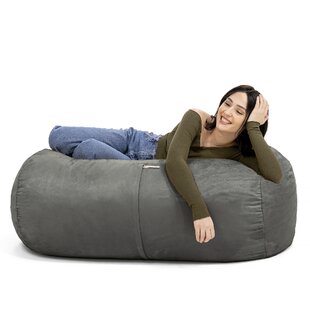 Big Joe Giant 6 Foot Foam Filled Bean Bag Sofa with Soft Removeable Cover