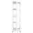 4 All Rotating Bookshelf, 360 Wheels, Large Size, White Finish, Easy To Put Together, Optimal Book Storage Color, Modern Design, High Durability, Simple Assembly-126094320