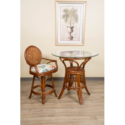 Dashad Swivel Upholstered Counter Stool
