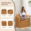 Fauteuil d'appoint pivotant en similicuir-1566775558