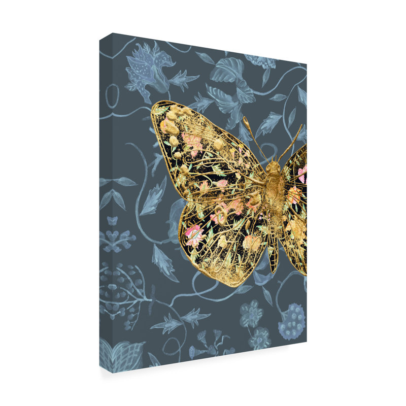«August Grove® Melissa Wang Nesting Butterfly II», art mural sur toile, H 47 po x l 35 po