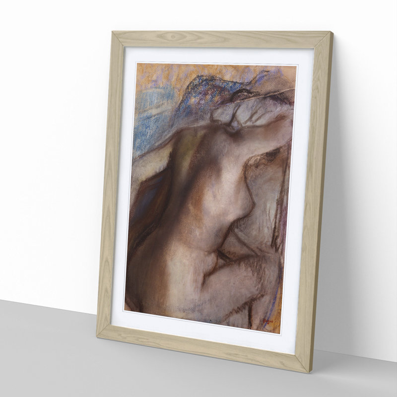 After the Bath by Edgar Degas - Picture Frame Painting, Oak Framed, 65cm H x 48cm W x 2cm D