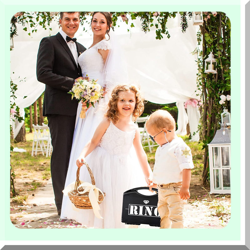 Cool Ring Box Security Set for Wedding Ring Bearers, Clear