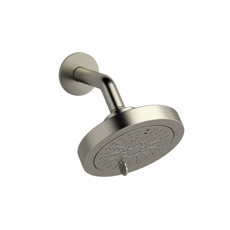 Riobel 6" 6-Function Showerhead With Arm, Brushed Nickel