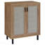Armoire de rangement pour chaussures à 2 portes en chêne naturel
