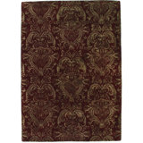 Wanamaker Hand Woven Cotton and Silk Damask Area Rug