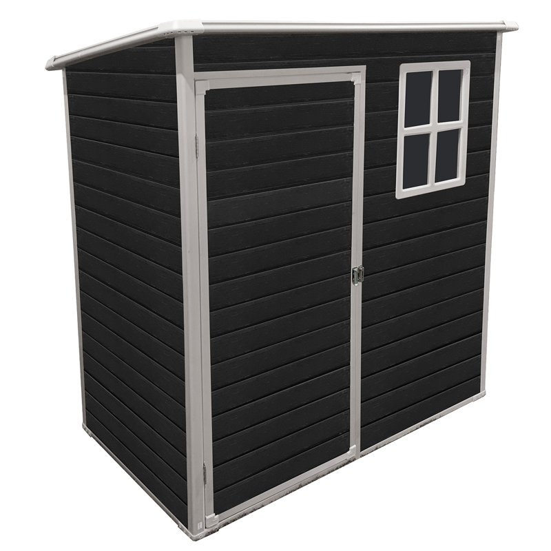 Remise de rangement extérieure en plastique 5 pi x 3 pi avec plancher