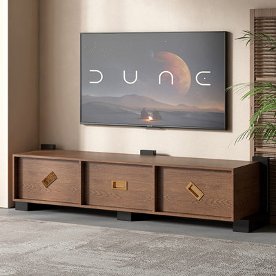 Wabi-sabi solid wood high-end retro TV cabinet