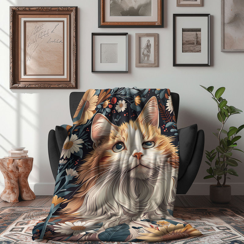  Couverture de bouquet de chat Enchanted, L 60 po x L 80 po