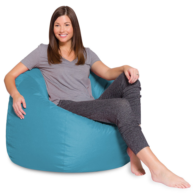 Bean Bag Chair for Kids, Teens, and Adults - Filled with Soft Beads, Includes Removable and Machine Washable Cover - Multiple Colors, Sizes and Fabrics including Soft Nylon & Canvas with Patterns
