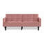 Velvet Futon Couch-617173936