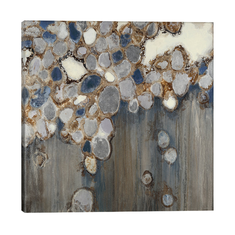 Indigo Oyster Shells by Liz Jardine - Wrapped Canvas Giclee Art Print, 66.04 cm H x 66.04 cm W x 1.91 cm D