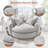 Boneless 59.8" Full-compressed Round Chaise Sofa-1010586128