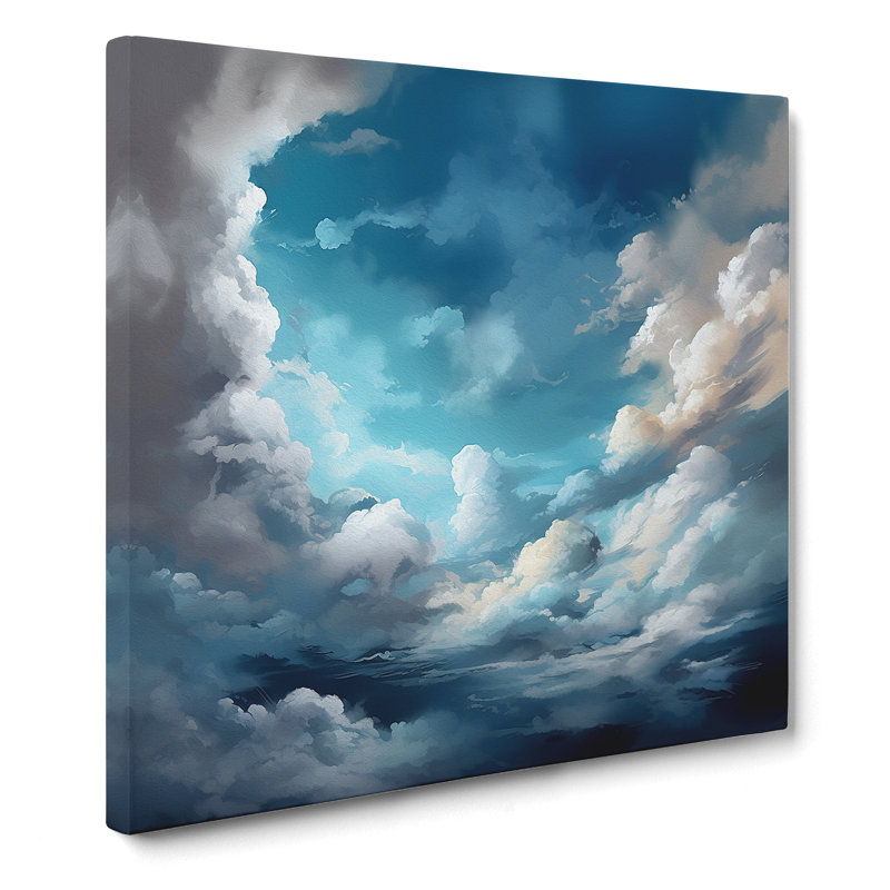 Cloudy Sky Digital Art No.7 - Wrapped Canvas