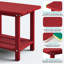 Table de bout en PEHD Adirondack à 2 niveaux - Table d'appoint d'extérieur résistante aux intempéries et durable pour le patio, la piscine et la pelouse-310553365