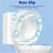 Toilet Seat Round Soft Close, Toilet Lid Slow Close Quiet No Slam(White/16.5'')-130119875