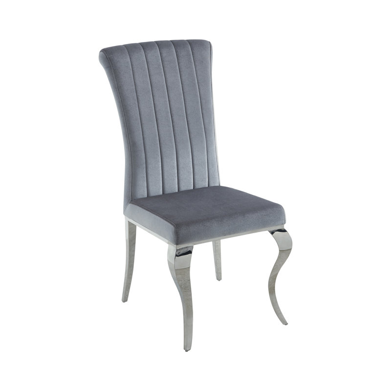 Chaise d'appoint rembourrée Sumler en gris