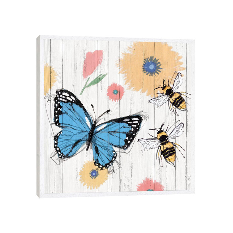 Backyard Summer I by Isabelle Z - Print on Canvas, 45.72 cm H x 45.72 cm W, White Framed