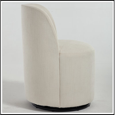 Fauteuil demi-tonneau pivotant rembourré avec coussin moelleux