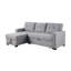 Canapé modulaire rembourré escamotable avec méridienne, canapé-lit simple convertible pour le divertissement des invités et le rangement peu encombrant