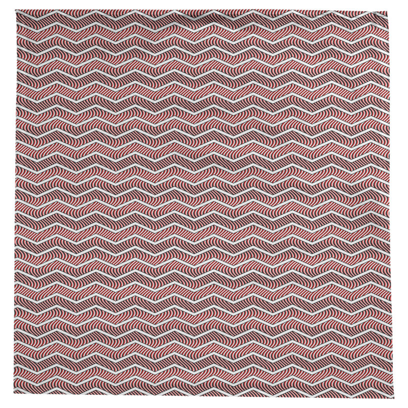 Nappe à chevrons ondulés Stephenie, Rouge