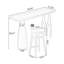Ensemble de tables de bar 2 personnes en bois massif brun-noisette