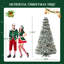 Arbre de Noël artificiel pré-éclairé enneigé, sapin de Noël artificiel à charnières-1557573167