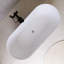 Baignoire de trempage autoportante 66 po en acrylique blanc brillant