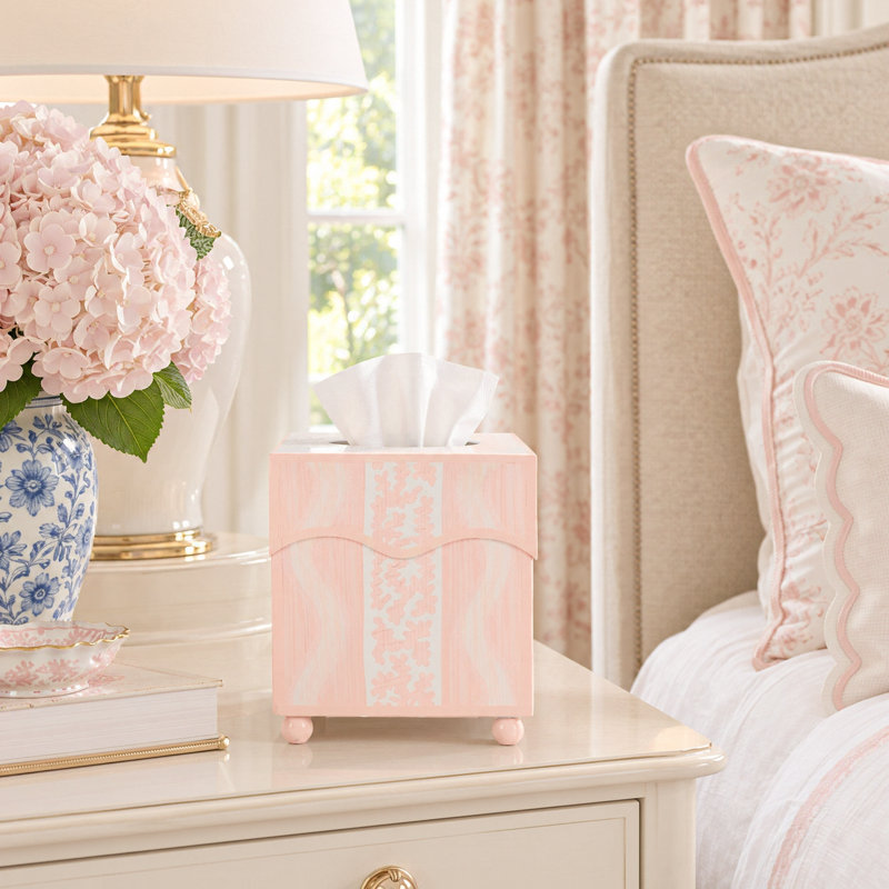 Pink Ikat Tissue Holder