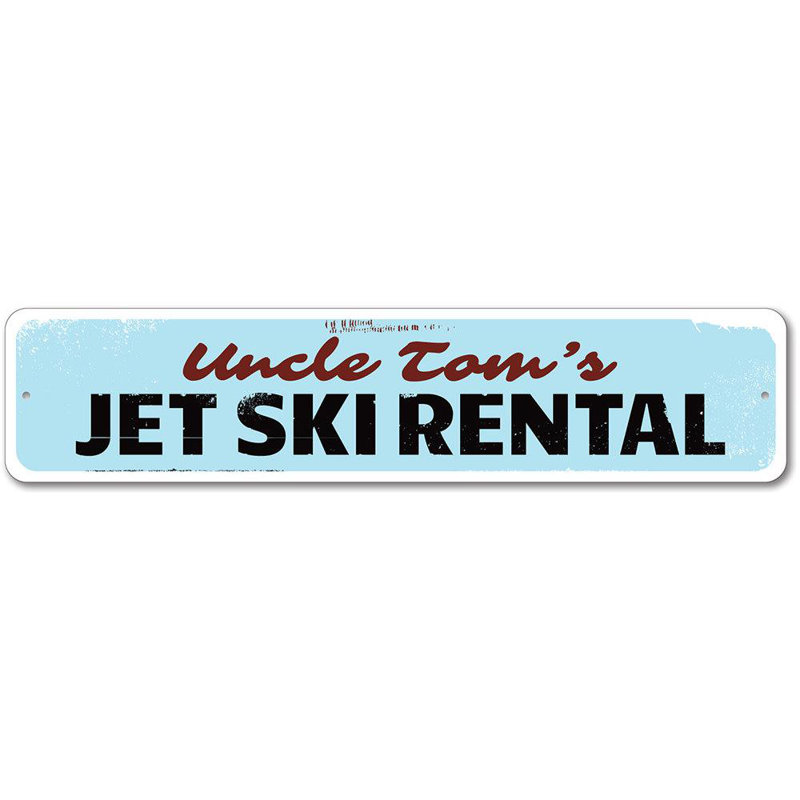 Plaque en aluminium Jet Ski, H 4 po x l 18 po x P 0,04 po