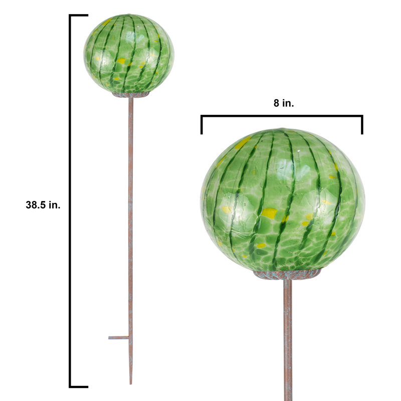 Piquet de jardin sphérique elliptique Lollipop, Vert