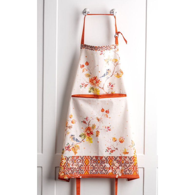 Christmas Floral Cotton Bib Apron