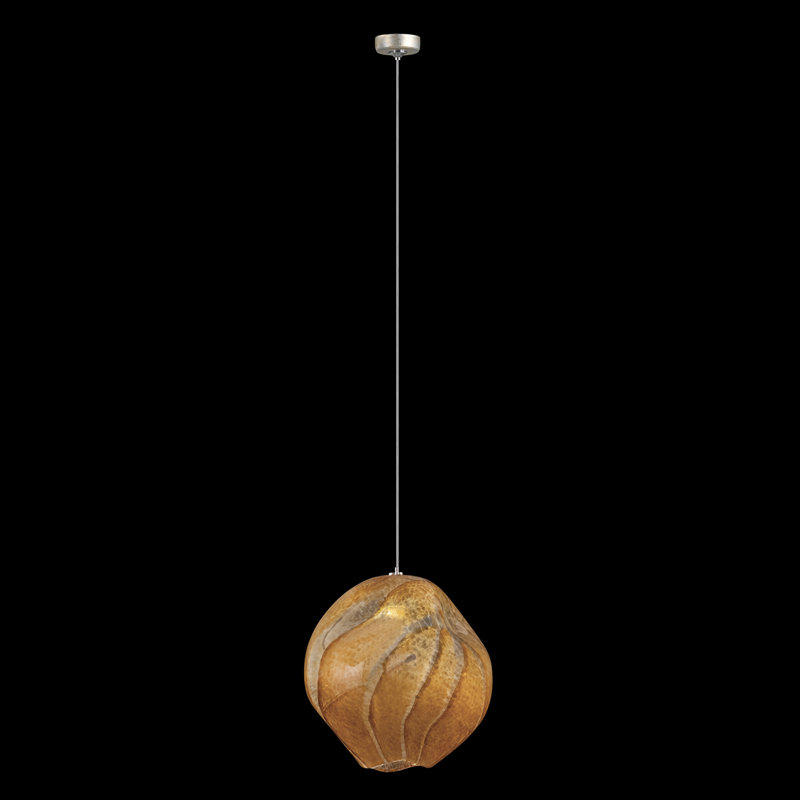 Luminaire suspendu rond de 6,5 po Vesta, Or