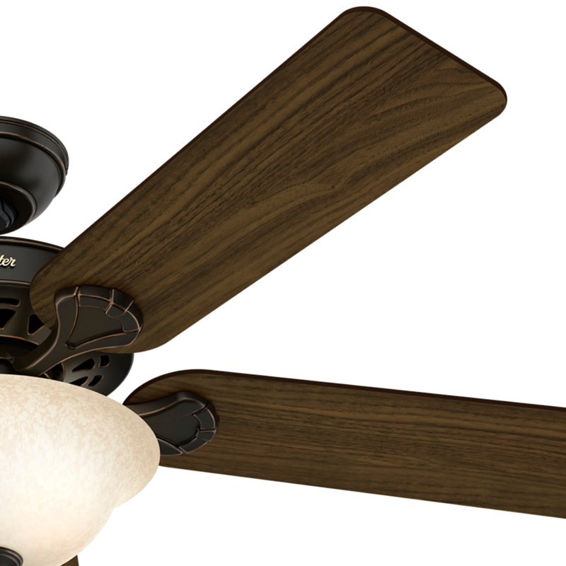 52" Waldon 5 - Blade LED Standard Ceiling Fan with Pull Chain and Light Kit Included