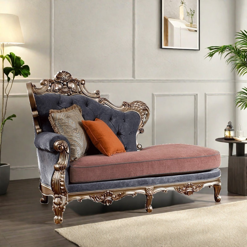 Classical charm hand-carved chair, Left Hand Facing