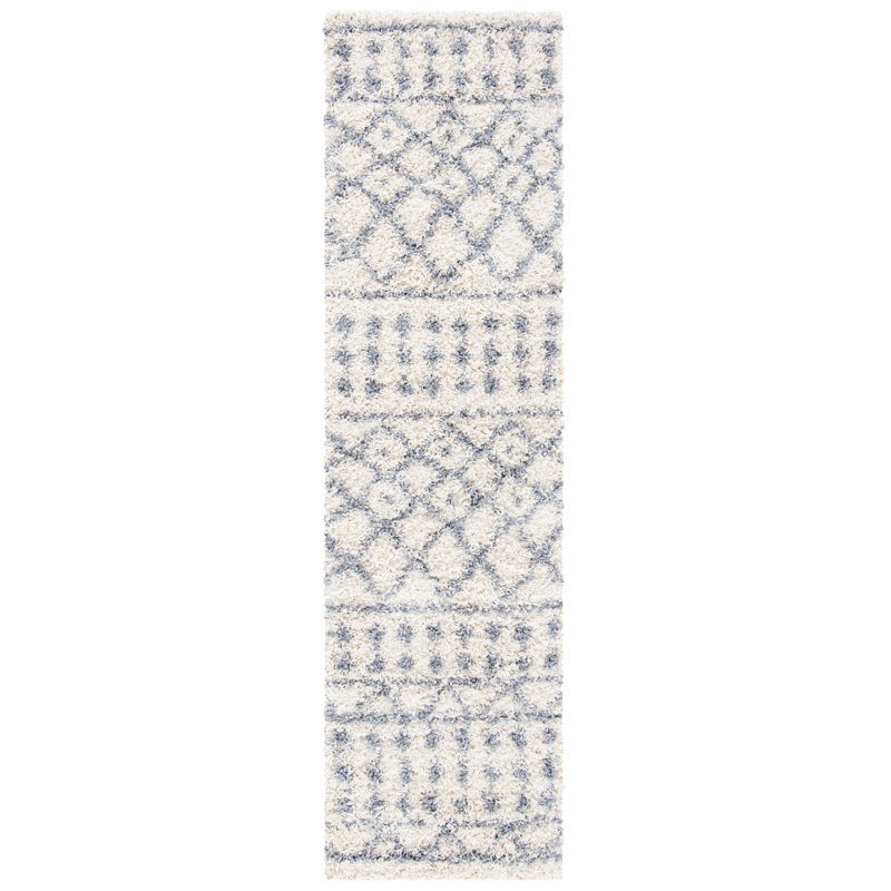 Minna Shag 600 Performance Geometric Rug, Runner 2'2" x 8'