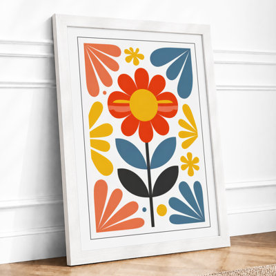 Sunburst Symmetry Botanical - Framed Print