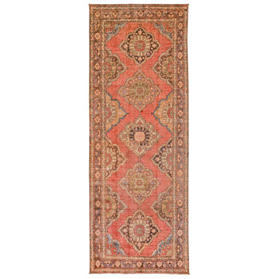 5x13 Red and Gray Turkish Tribal Runner