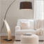 Grand rond en tricot beige par
