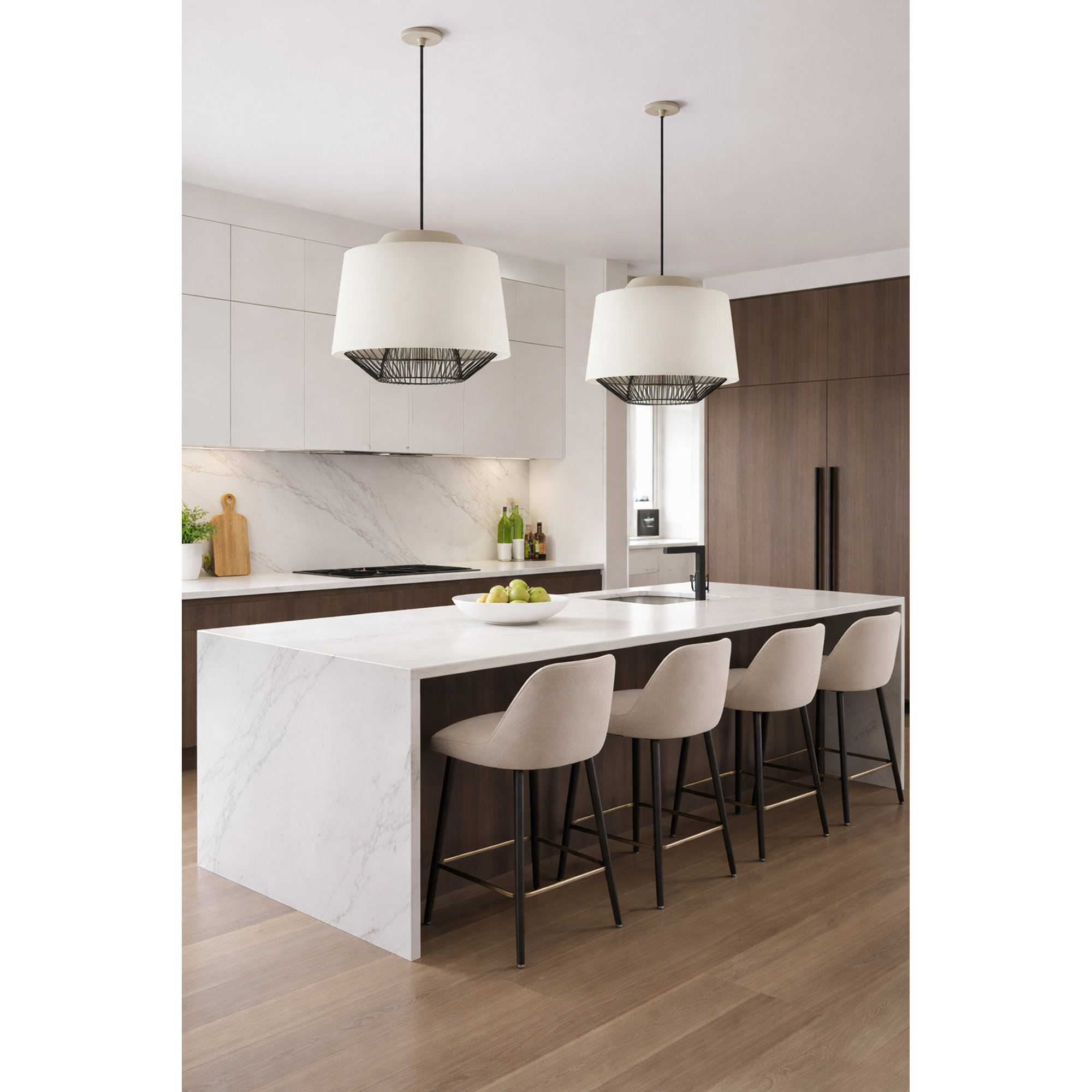 Cici Single Light Pendant, Gray / Black