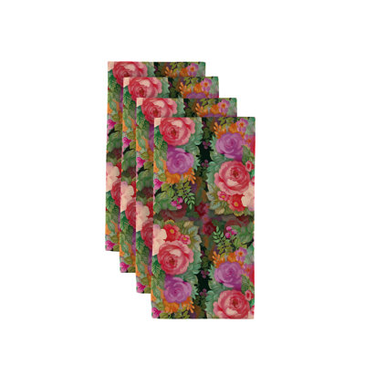 Polyester Floral Square Napkin